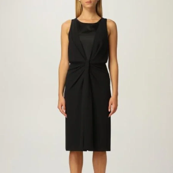 NWT Emporio Armani draped dress size 44 - Picture 1 of 8